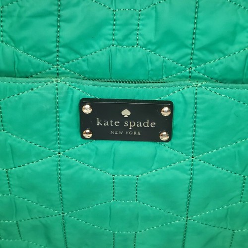 KATE SPADE NEW YORK Signature Spade Quilted Chad Laptop Bag Emerald Green - Afbeelding 2 van 12
