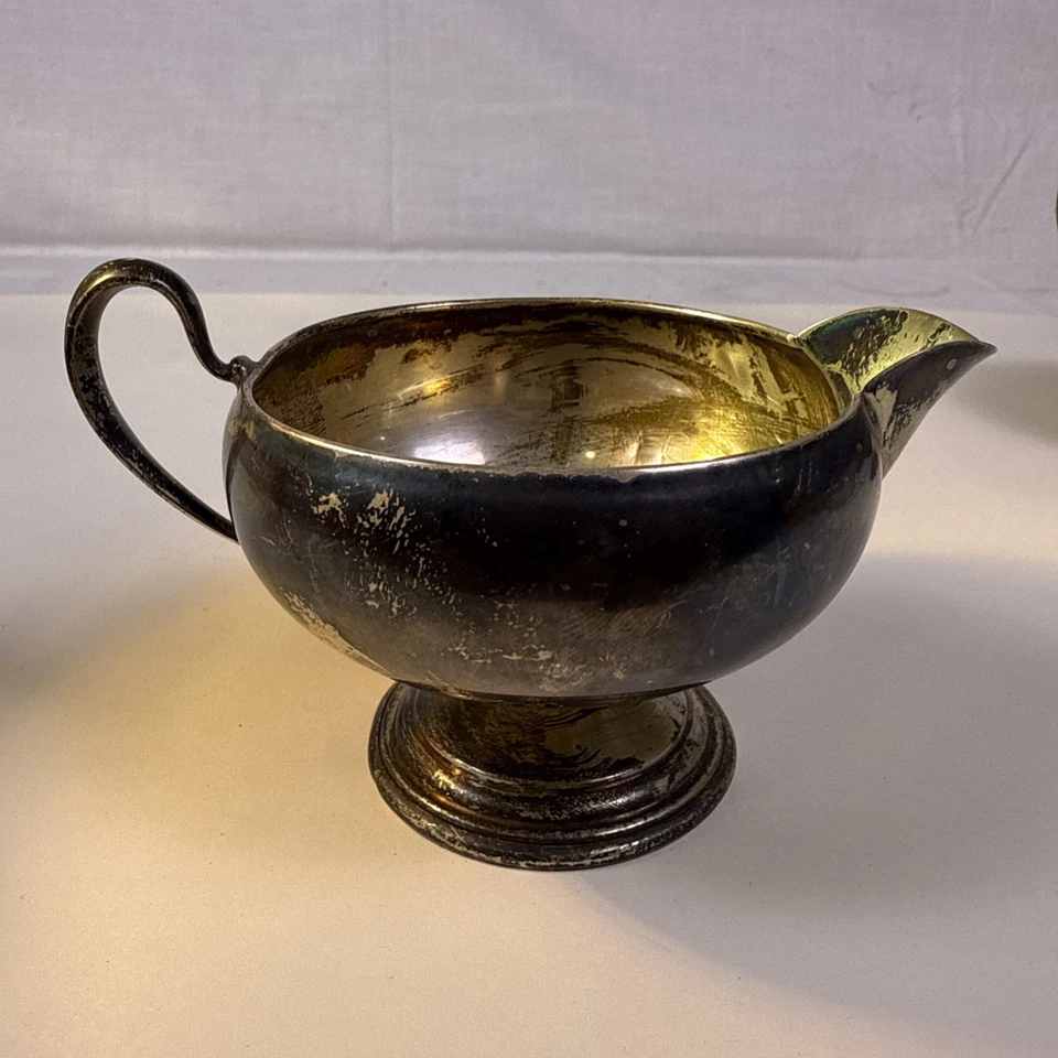 Antiguo azucarero y crema de plata de ley de Ellmore 1787 Foto 2 de 4