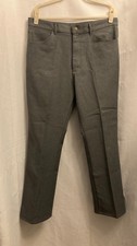 Vintage 1970s Lee Western Dress Jeans Gray Trouser Slacks 5 Pocket 36x30