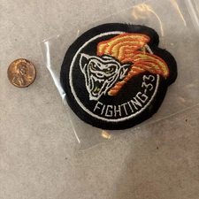 USN F-14 TOMCAT TOP GUN VF-33 TARSIERS FIGHTER SQUADRON INSIGNIA (disbanded)