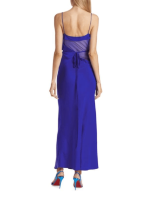 CHRISTOPHER ESBER Mesh Panel Silk Maxi Dress | eBay