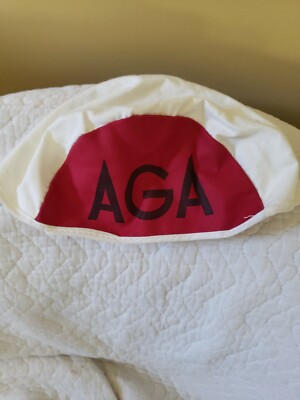 Aga red white hat made in Canada size medium 