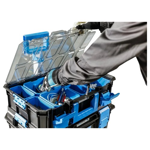 HOGERT Modulares Werkzeugaufbewahrungssystem 4in1 Mobiler Werkzeugkoffer Set - Bild 7 von 9