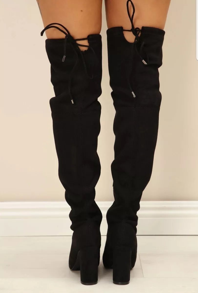 PRETTY IN THIGH HIGH BOOTS SIZE 9.0