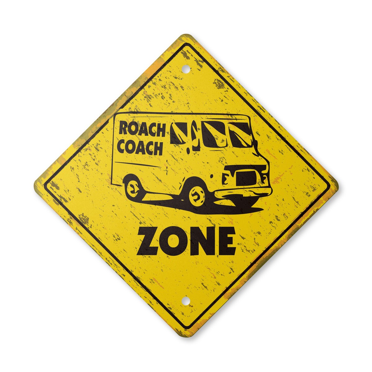 Roach Coach Vintage Crossing Sign Xing Plastic Rustic food truck