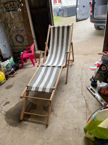 chilienne dejou chaise longue de jardin vintage en bonne état  - Photo 1/2