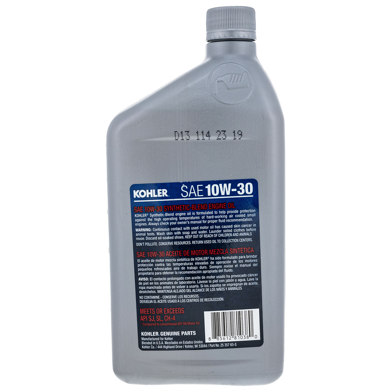 Kohler 2535764S 10W30 Synthetic Blend Oil 12 Quart Case Genuine OEM