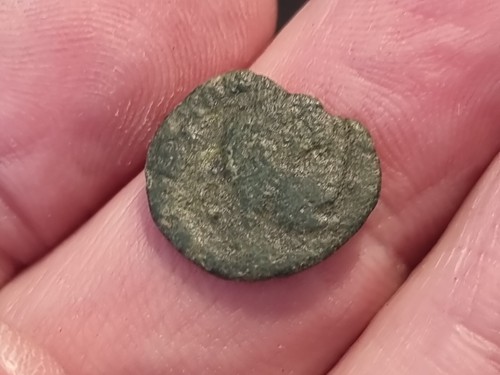 Roman bronze unresearched coin found in Yorkshire, Britain uncleaned con. LA104a