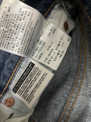 Levis 501 XX Jeans 38 X 33 Button Fly Straight Leg Denim