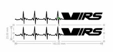 2 STICKERS SvRS Vinyl Decal Sticker for Skoda Fabia Octavia VRS  25x160mm chacun