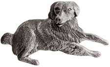 Distintivo spilla in peltro Border Collie - fatto a mano in Cornovaglia