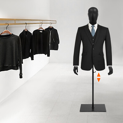 Male Dress Form Display, Metal Stand Dress Form, Adjustable Height Clothing Form