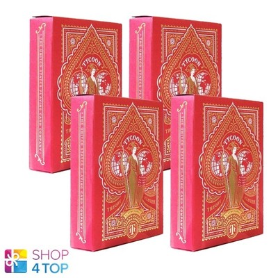 4 Decks Tycoon Rot Theory 11 Spielkarten Gold Magische Tricks Versiegelt USA Neu
