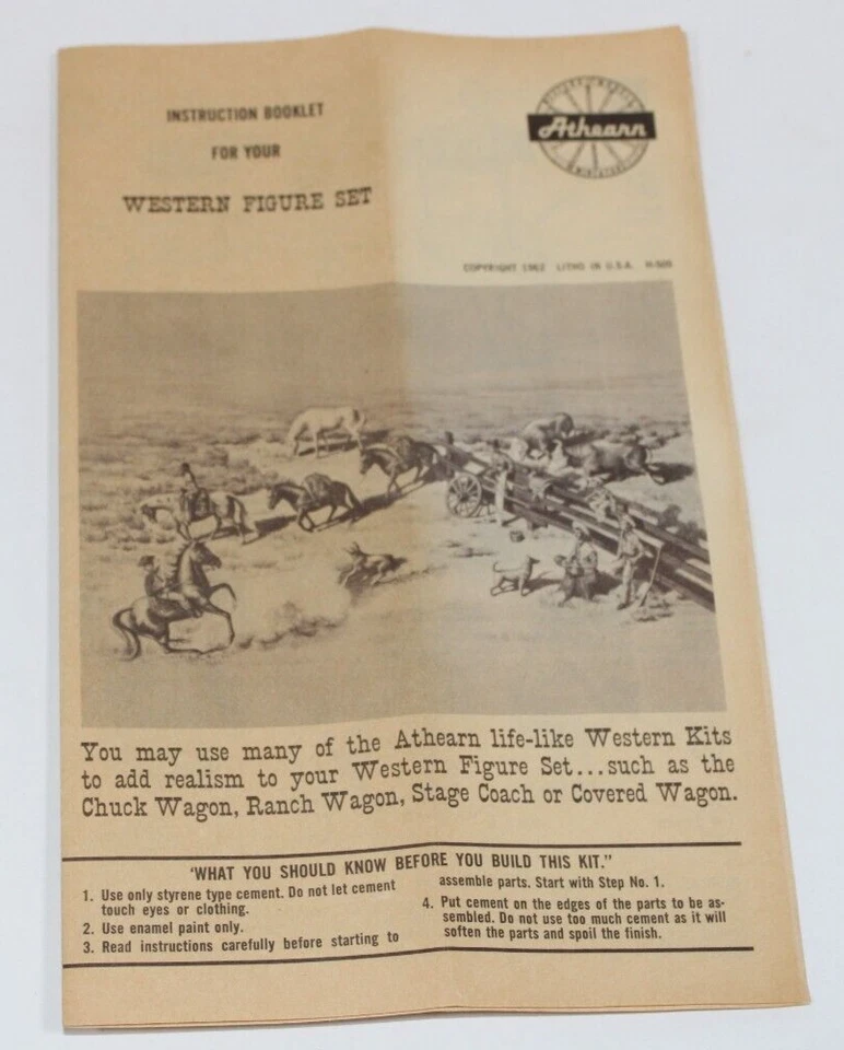 De colección. Juego de figuras Athearn Western - Kit # H-509:49 - Caja abierta - Piezas selladas 1962 Foto 4 de 4
