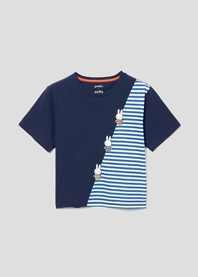 Miffy x graniph Miffy Border Compact T-shirt Navy Japan limited