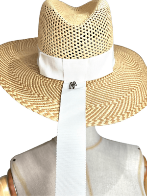Raffaelo BettiniBI-COLOR PANAMA PAMELA BOW HAT straw Hat New 