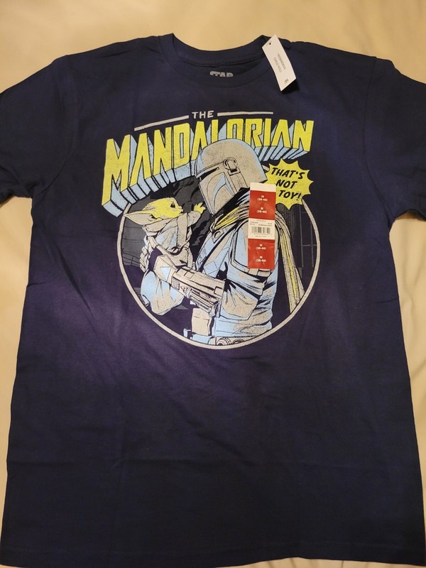 Star Wars Men’s T-Shirt-Mandalorian & Grogu "That's Not A Toy" M 38-40 - NWT