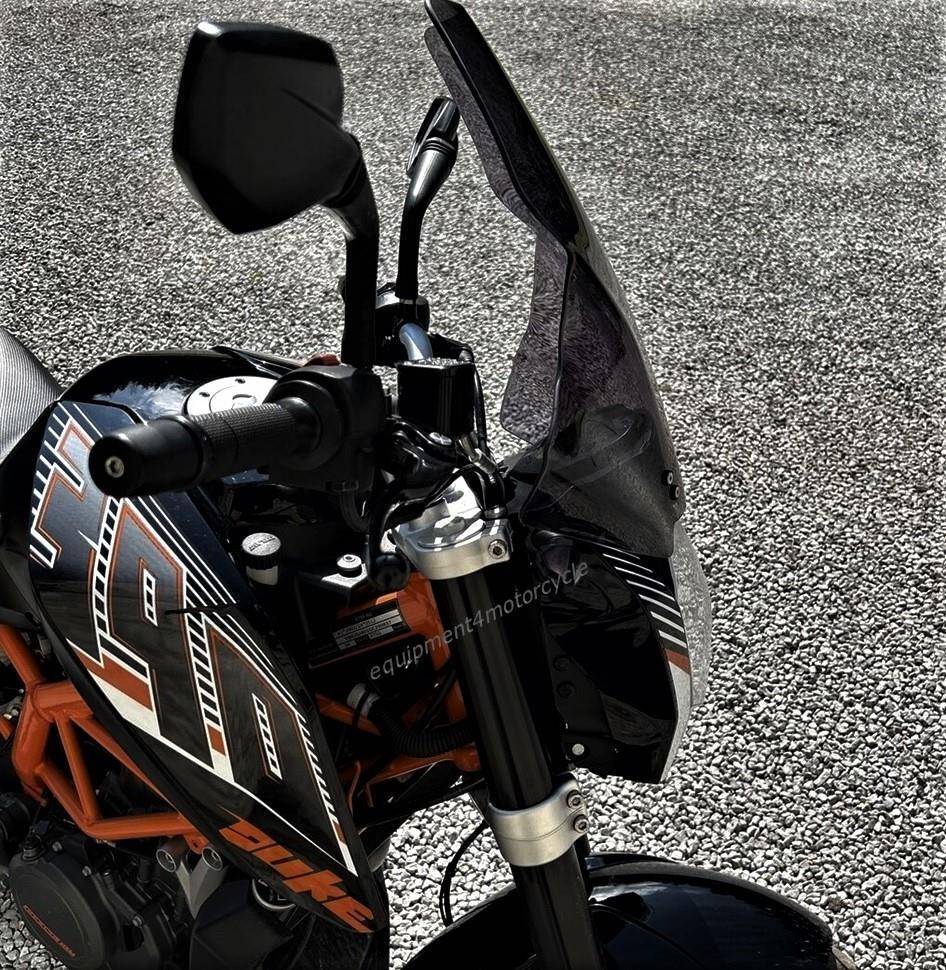 KTM Duke 125 200 250 390 windscreen 44 cm dark smoke 2011 16
