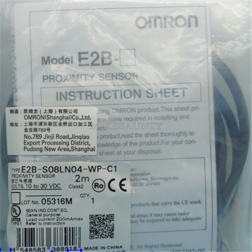 Interruttore Prossimità Omron E2a s08ks02 wp b1 Zl8 Nuovo Sensore Di Prossimità Induttivo Omron E2A S08KS02 WP B1 ZL8, Cilindrico M8, Nuovo Ezviz Eb8
