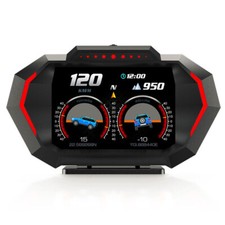 Car OBD2 GPS Gauge Digital HUD Head Up Display Speedometer Turbo RPM Alarm Temp