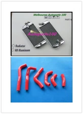 Aluminum Radiator CRF450 CRF450R 2002 2003 2004 For HONDA Red Silicone Hose