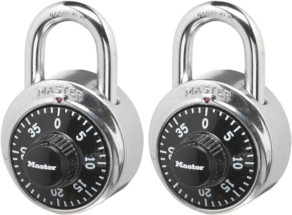 Master 1500T Locker Locks Combination Locks for Gym and School Lockers 2 Pack