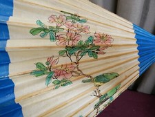Set of 2, Asia Chinese Paper Bamboo Umbrella Decor Prop Photo Oriental Vintage