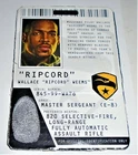 G I JOE File I.D. Card Filecard       2009 Wallace Ripcord Weems V4