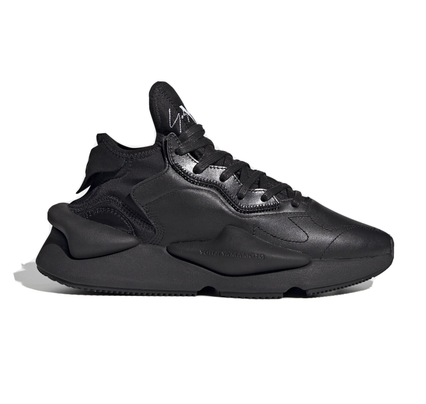 Y-3 KAIWA Yohji Yamamoto x Adidas Black Leather Sneaker Runner Shoe ...