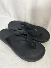 Chaco Womens Size 7 Black On Black Flip Flops...