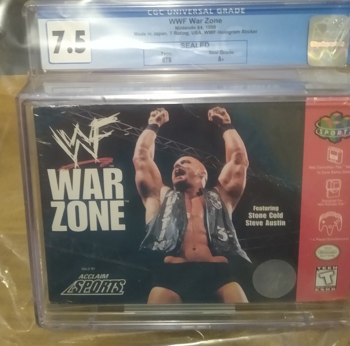 WWF War Zone Nintendo 64 N64 CGC 7.5 A+ 21481641582| eBay