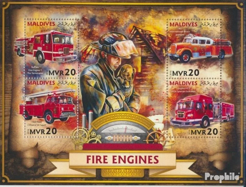 Briefmarken Malediven 2016 Mi 6519-6522 Kleinbogen (kompl. Ausg.) postfrisch Aut - Bild 1 von 1