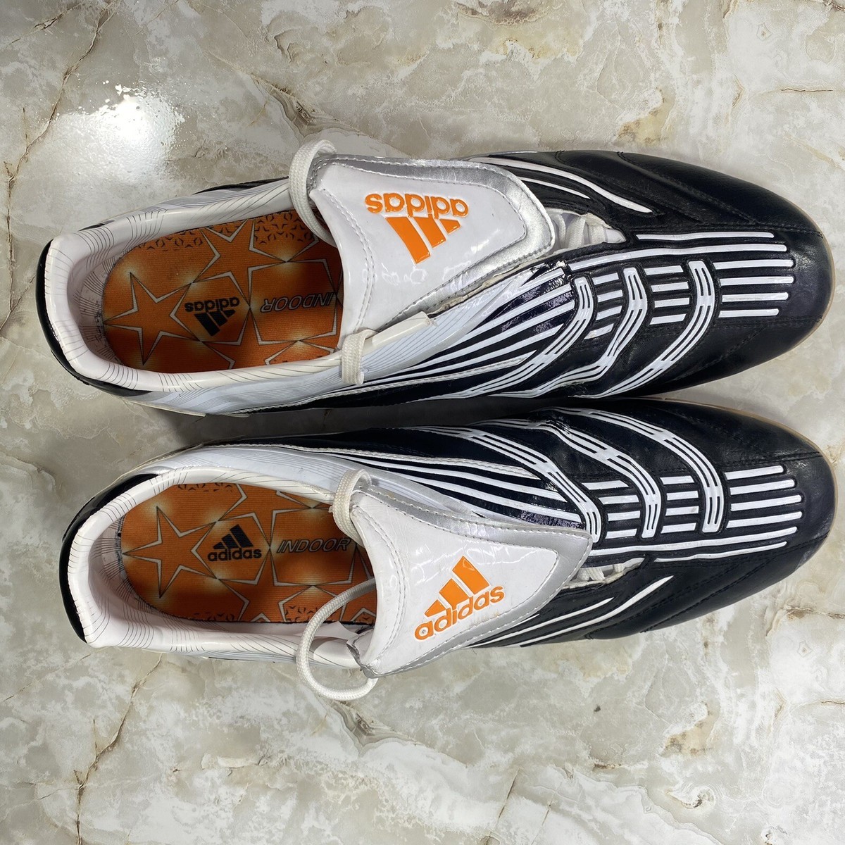Adidas Absolado White Black Orange Indoor Soccer Sneaker Adidas Absolado White Black Orange Indoor Soccer Sneaker