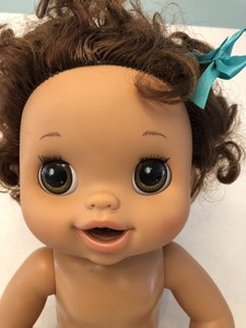 Details About 2010 My Baby Alive Doll Brown Hair Speaks English Green Eyes Pees - 