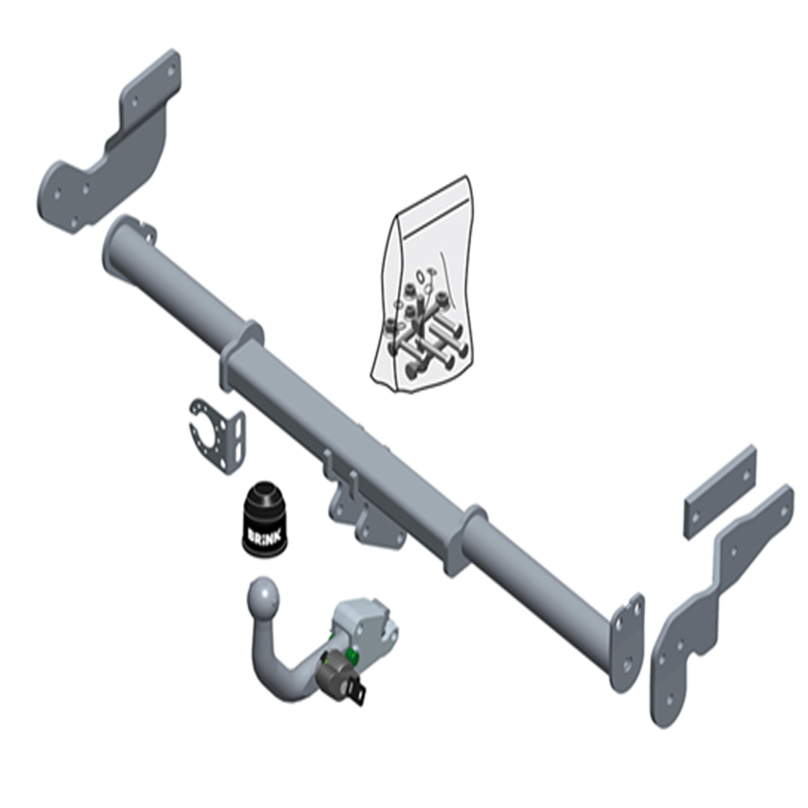 Brink Towbar for Kia Picanto Hatchback 2017 On Detachable Tow Bar