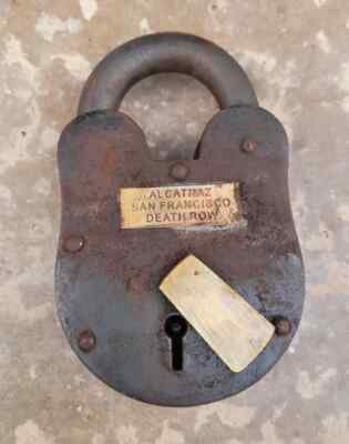 Padlock Alcatraz San Francisco Death Row Rusty Finish Cast Iron 5'' Lock Padlock