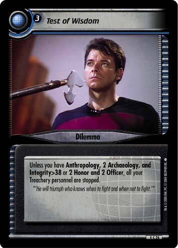 Test of Wisdom - Necessary Evil - Star Trek CCG 2E - Imagen 1 de 1