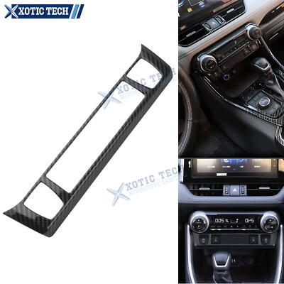 Carbon Fiber Style Console Function Button Frame Trim For Toyota RAV4 2019-2025