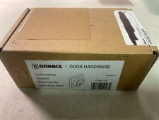 BRINKS Single Cylinder Deadbolt Door Lock, Matte Black - Keyed Entry, Pick Resis