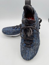 Nike LeBron XVI 15 Mens Size 9 Shoes Knit Signal Blue Thunder Grey AO1755-400