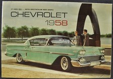 1958 Chevrolet Brochure Impala Belair Wagon Nice Original 58 Not A Reprint