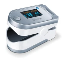 Beurer Bluetooth Digital fingertip Pulse Oximeter, Blood Oxygen Silver 