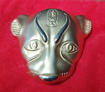 Vintage MMA 1976 Egyptian Sekhmet Lioness  Pendant Gold Metropolitan Museum