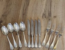 Set 12 posate Anni '50 Placcate argento Stile Impero Da Collezione 