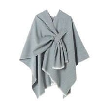 Women's Shawl Wrap Poncho Warm Cape Cardigan Open Front Shawls for Dark Grey