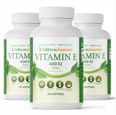 California Essentials Vitamin E 400 IU Softgels 750 Count Antioxidant Supplement