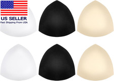 3 Pairs Bra Inserts Pads, Removable Triangle Sponge Bra Pads Washable Bras Cups
