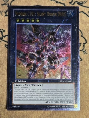 Yugioh Number C101: Silent Honor DARK LVAL-EN046 1st Edition Ultimate Rare LP 