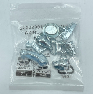 HASBRO MONOPOLY Classic Metal Tokens Set of 8 w/ Dog & Duck NEW Sealed Bag