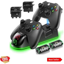 XSX Controller Charger Station with 2 Packs 5580mWh Rechargeable Battery for ...